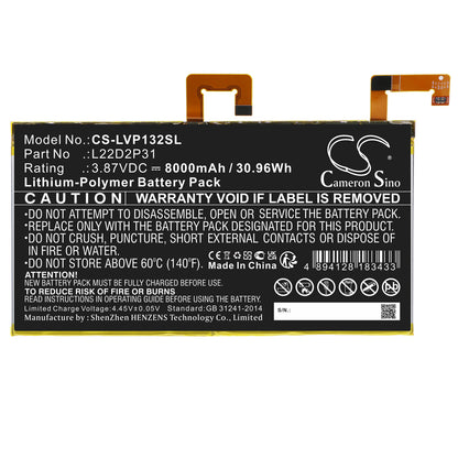 Replacement Battery for Lenovo Tab P11 Pro – Tablet – 8000mAh / 3.87V - image 3