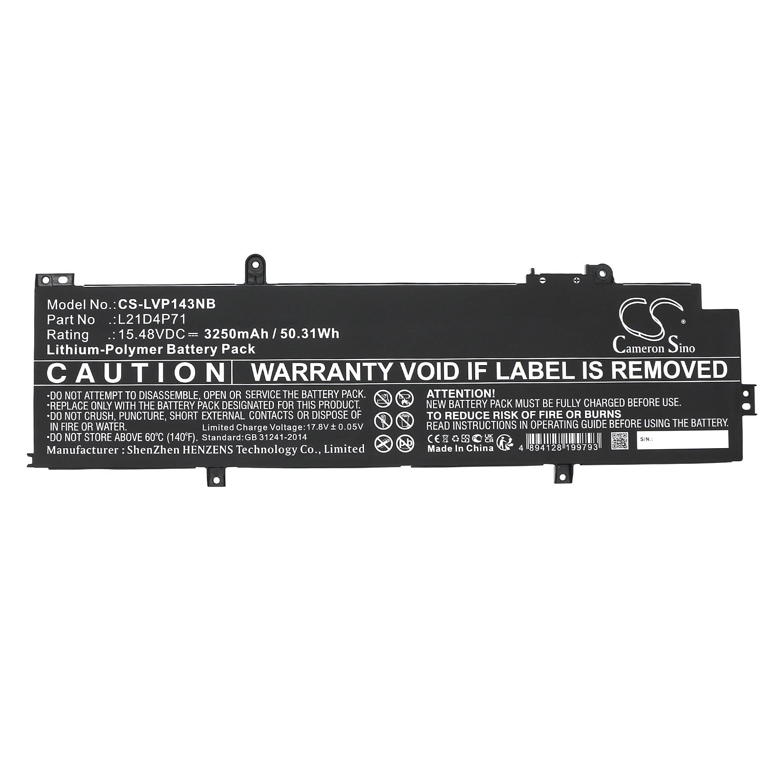 Replacement Battery for Lenovo ThinkPad P14s Gen 3(AMD)21J5000LMZ – Notebook, Laptop – 3250mAh / 15.48V - image 3