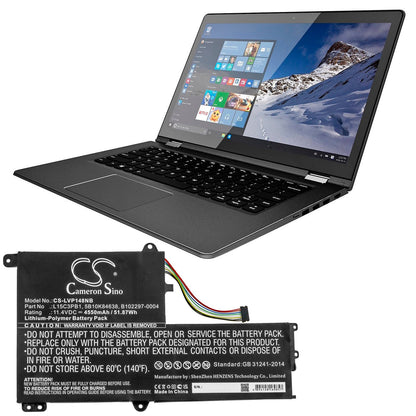 Replacement Battery for Lenovo  Flex 4-1470 – Notebook, Laptop – 4550mAh / 51.87Wh / 11.4V