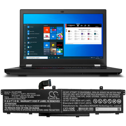 Replacement Battery for Lenovo  ThinkPad P15 – Notebook, Laptop – 8000mAh / 92.40Wh / 11.55V
