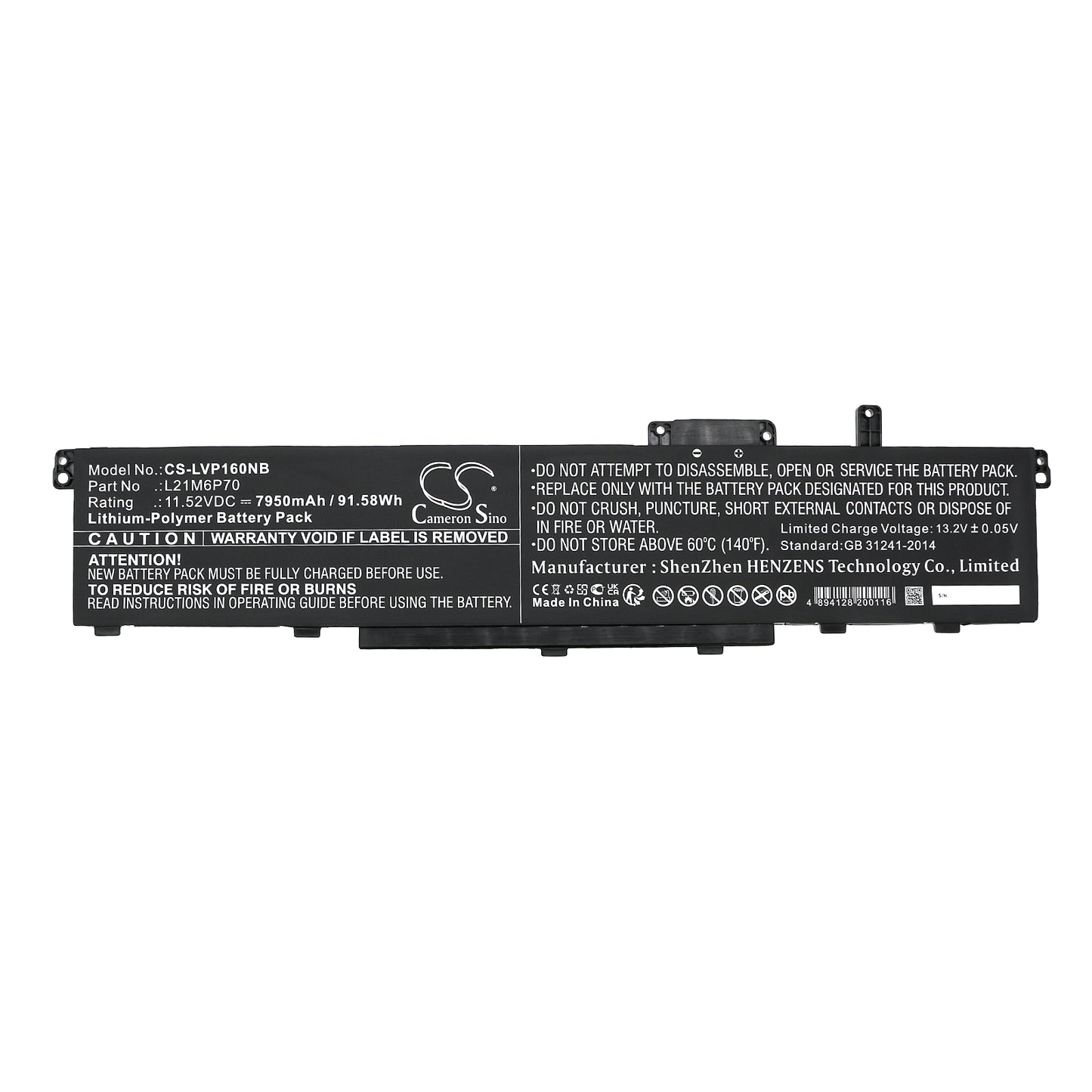 Replacement Battery for Lenovo ThinkPad P16 00CD 2022 – Notebook, Laptop – 7950mAh / 11.52V - image 3