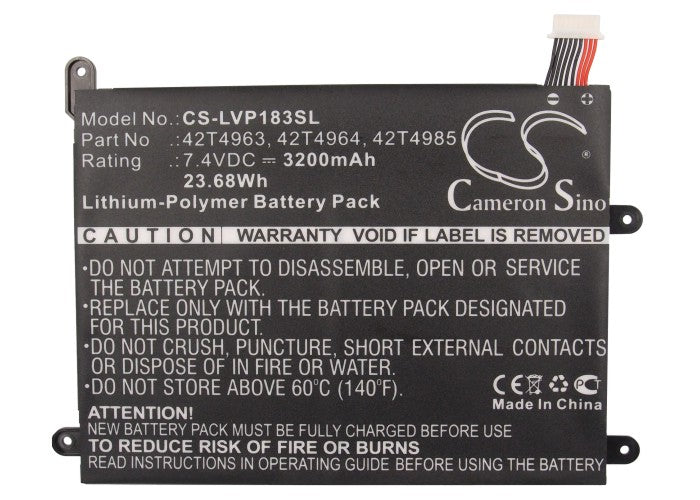 Replacement Battery for Lenovo ThinkPad 1838 – Tablet – 3200mAh / 7.4V - image 5