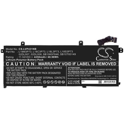 Replacement Battery for Lenovo ThinkPad T490 – Notebook, Laptop – 4250mAh / 11.52V - image 3