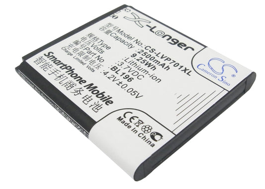 Replacement Battery for Lenovo P700 – Mobile, SmartPhone – 2500mAh / 3.7V