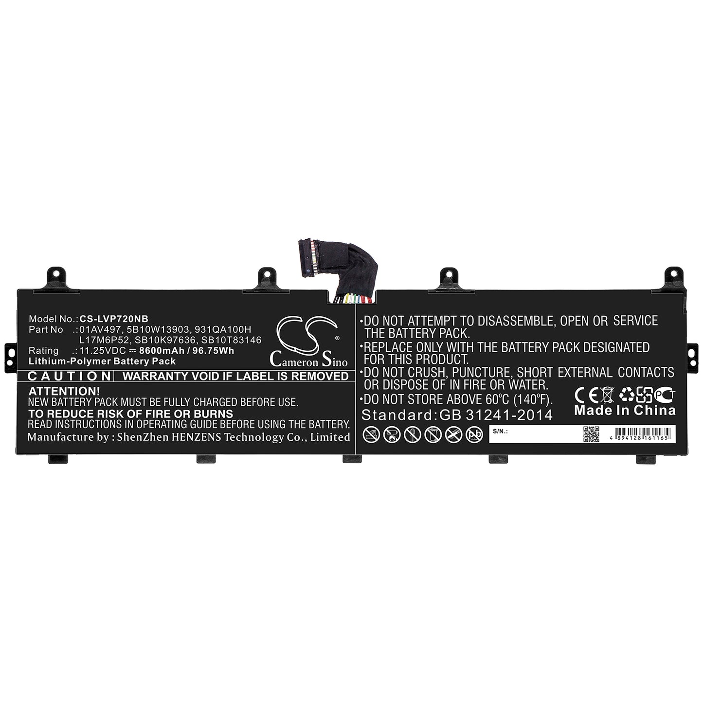 Replacement Battery for Lenovo ThinkPad P72 – Notebook, Laptop – 8600mAh / 11.25V - image 3