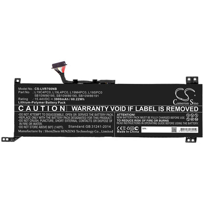 Replacement Battery for Lenovo Legion 5 15 – Notebook, Laptop – 3900mAh / 15.44V - image 3