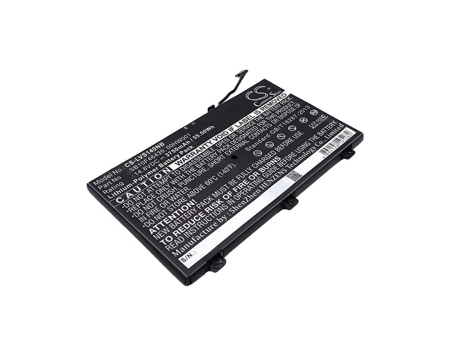 Replacement Battery for Lenovo  ThinkPad S3 Yoga – Notebook, Laptop – 3750mAh / 55.50Wh / 14.8V