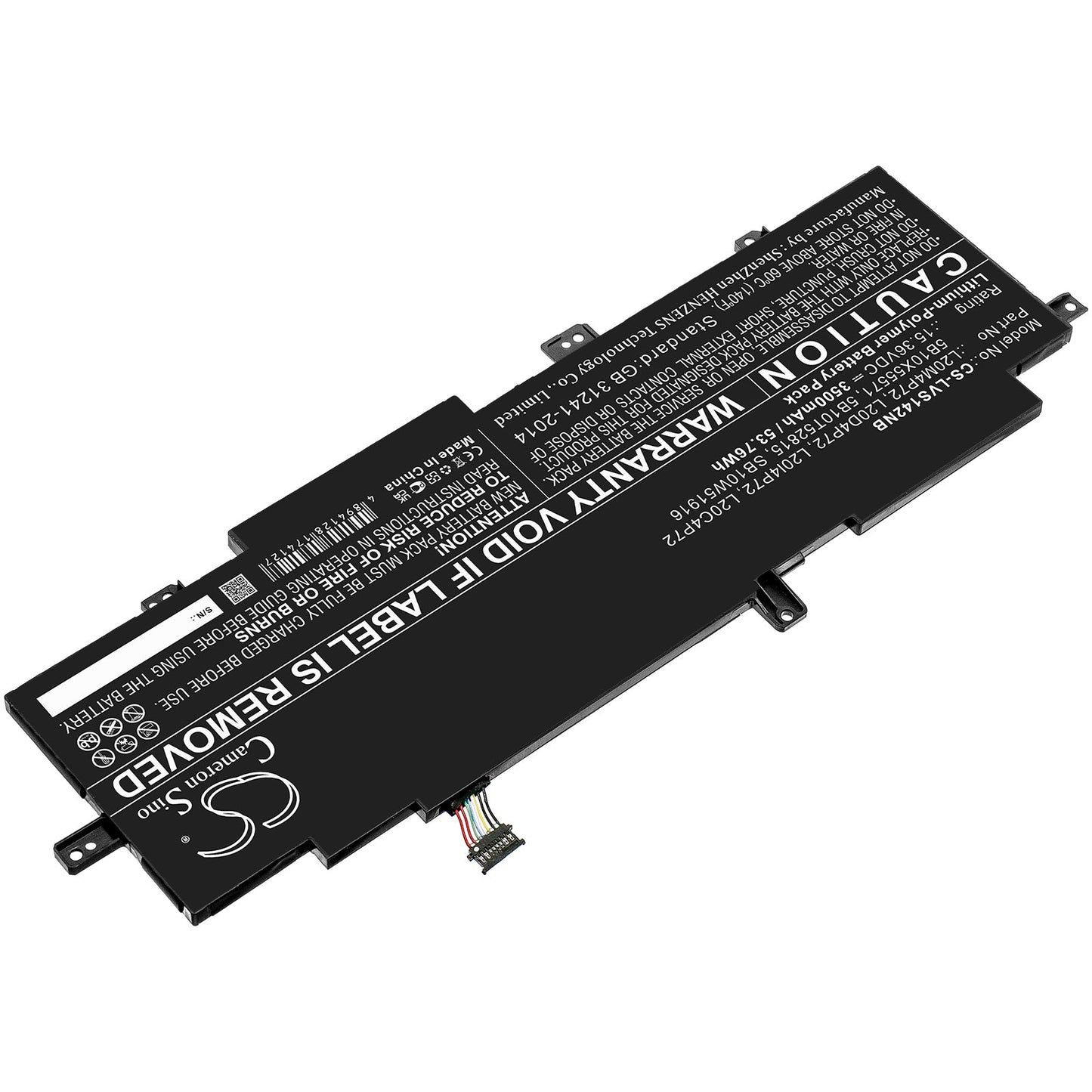 Replacement Battery for Lenovo  20WM00AVHH – Notebook, Laptop – 3500mAh / 53.76Wh / 15.36V