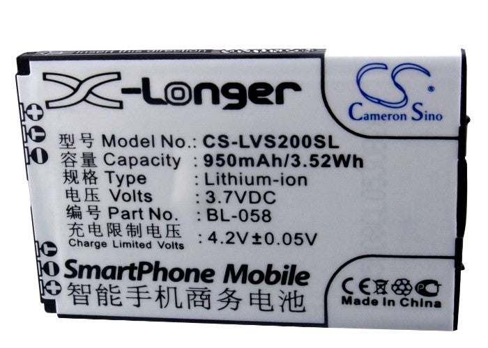 Replacement Battery for Lenovo E268 – Mobile, SmartPhone – 950mAh / 3.7V - image 5