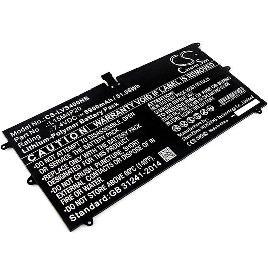 Replacement Battery for Lenovo Yoga 900S-12ISK – Notebook, Laptop – 6900mAh / 7.4V - image 1