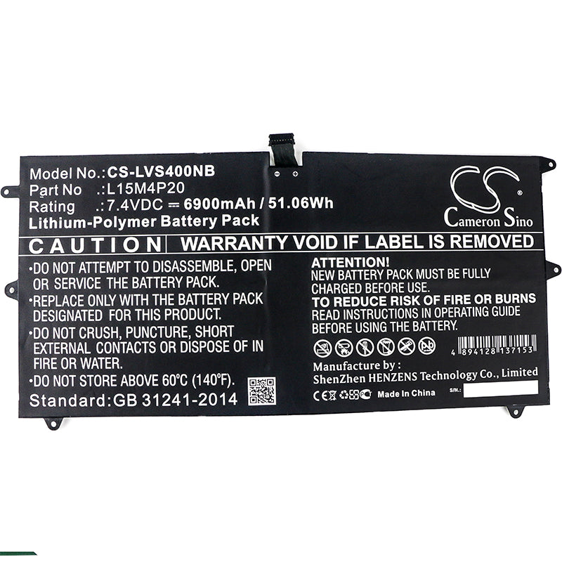 Replacement Battery for Lenovo Yoga 900S-12ISK – Notebook, Laptop – 6900mAh / 7.4V - image 3