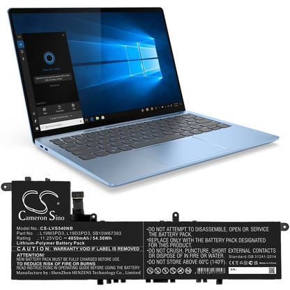 Replacement Battery for Lenovo  IdeaPad S540 13ARE – Notebook, Laptop – 4850mAh / 54.56Wh / 11.25V