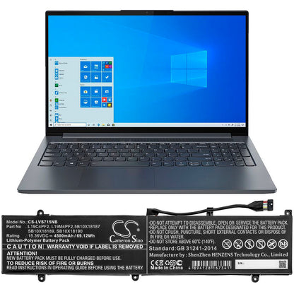 Replacement Battery for Lenovo  Yoga Slim 7 15 – Notebook, Laptop – 4500mAh / 69.12Wh / 15.36V