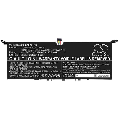 Replacement Battery for Lenovo Yoga S730 – Notebook, Laptop – 2650mAh / 15.36V - image 3