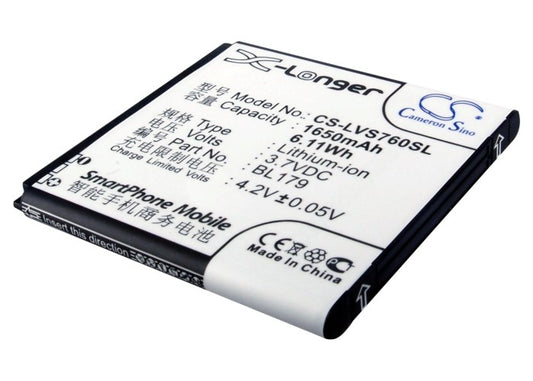 Replacement Battery for Pioneer | ioneer | Lenovo PAP4322 Duo – Mobile, SmartPhone – 1650mAh / 3.7V