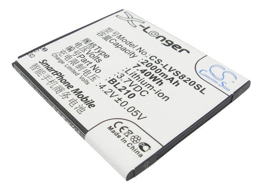 Replacement Battery for Lenovo S820 – Mobile, SmartPhone – 2000mAh / 3.7V