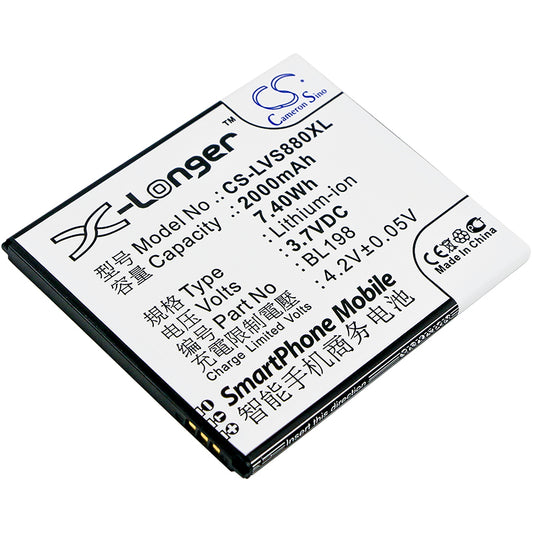 Replacement Battery for Lenovo S880 – Mobile, SmartPhone – 2000mAh / 3.7V