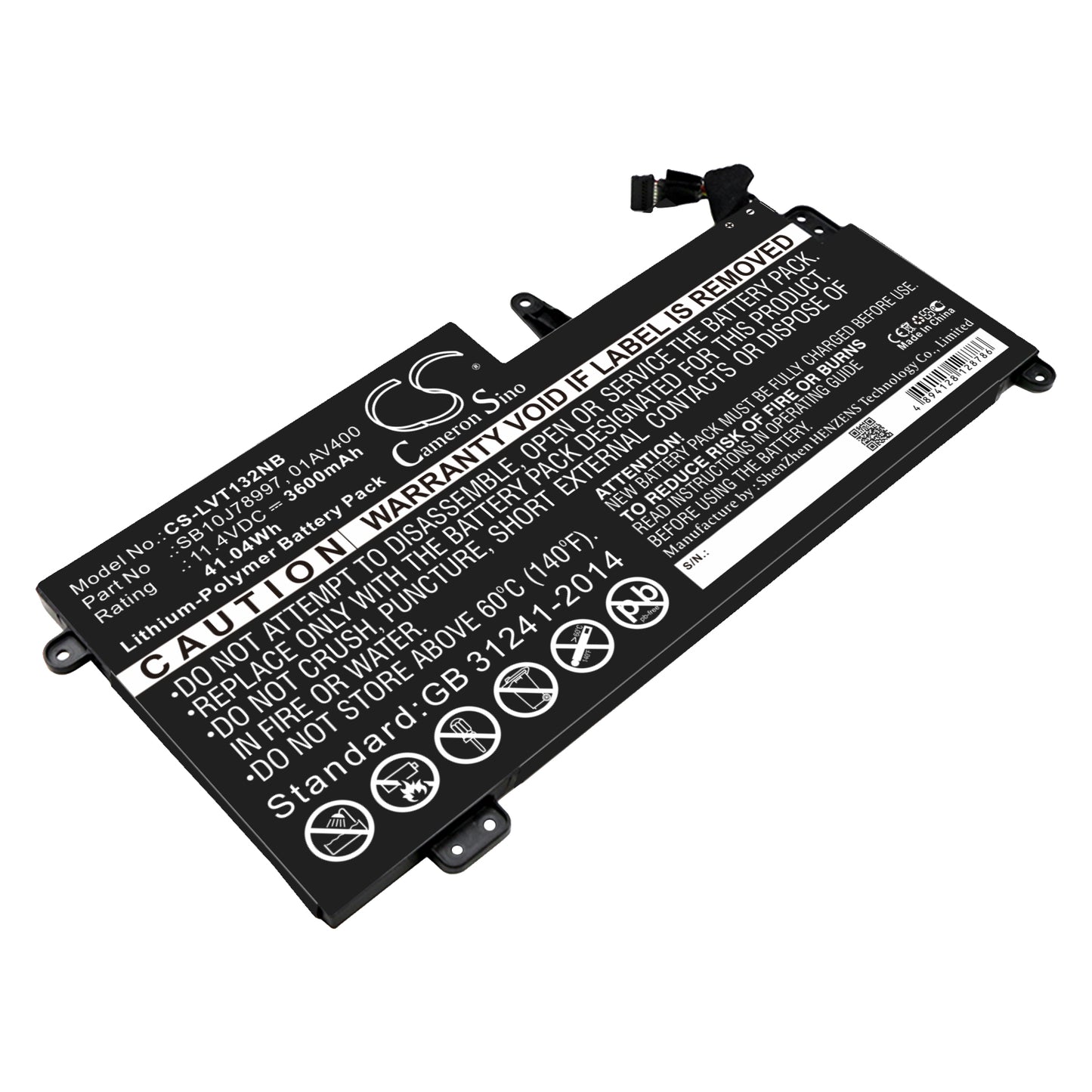 Replacement Battery for Lenovo ThinkPad 13 Chromebook – Notebook, Laptop – 3600mAh / 11.4V - image 1