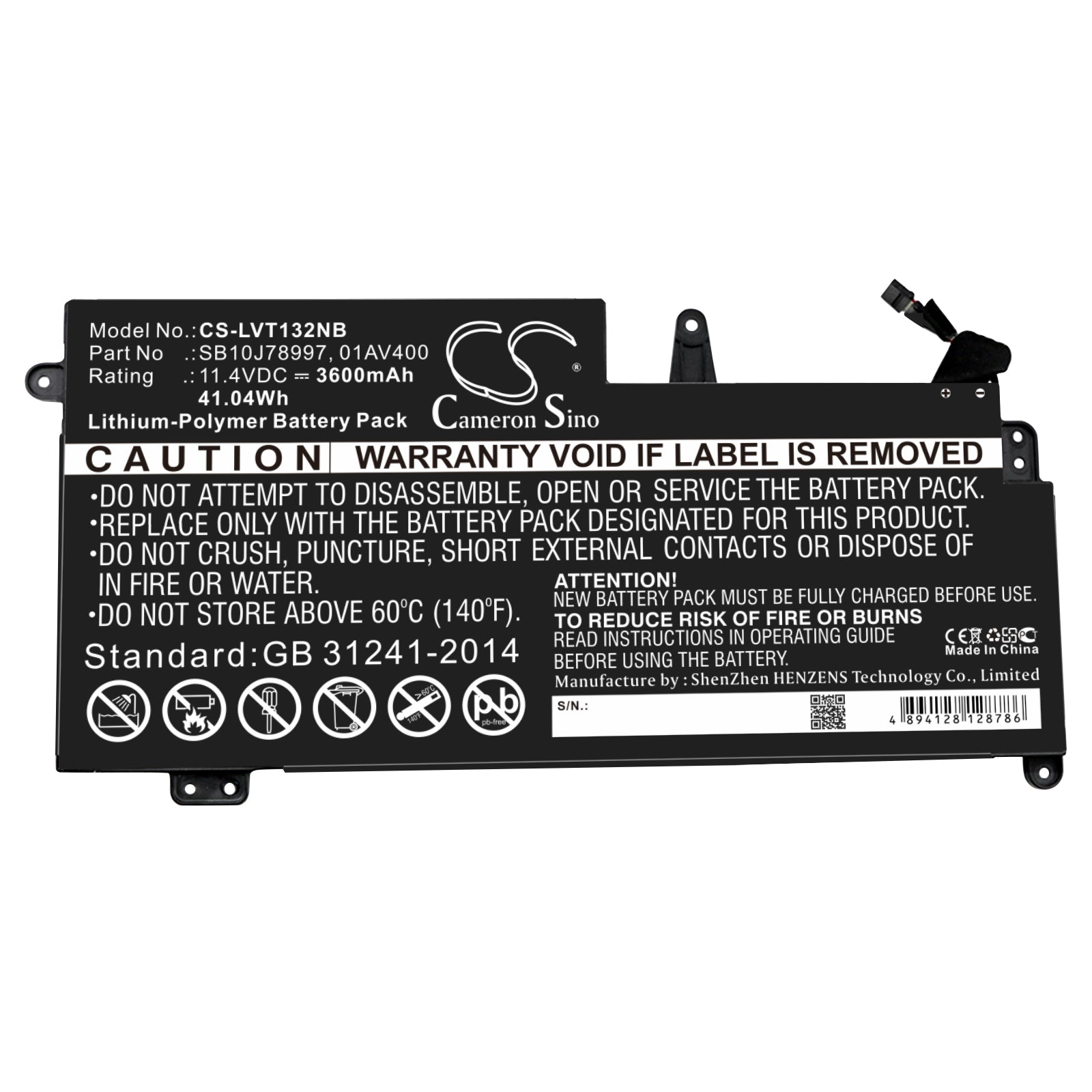 Replacement Battery for Lenovo ThinkPad 13 Chromebook – Notebook, Laptop – 3600mAh / 11.4V - image 3