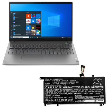 Replacement Battery for Lenovo  FRU TP1415 LG – Notebook, Laptop – 3850mAh / 44.35Wh / 11.52V
