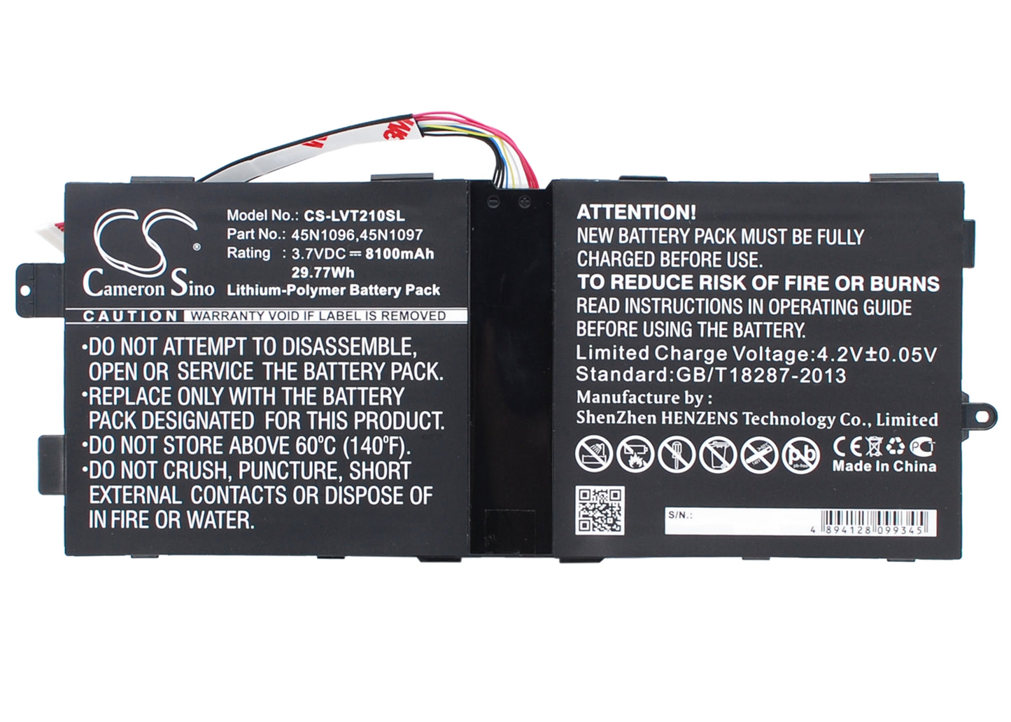 Replacement Battery for Lenovo ThinkPad Tablet 2 – Tablet – 8100mAh / 3.7V - image 1