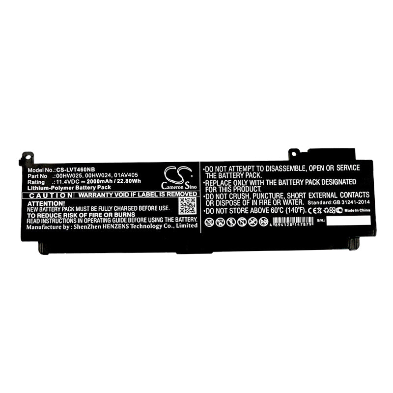 Replacement Battery for Lenovo ThinkPad T470s – Notebook, Laptop – 2000mAh / 11.4V - image 3