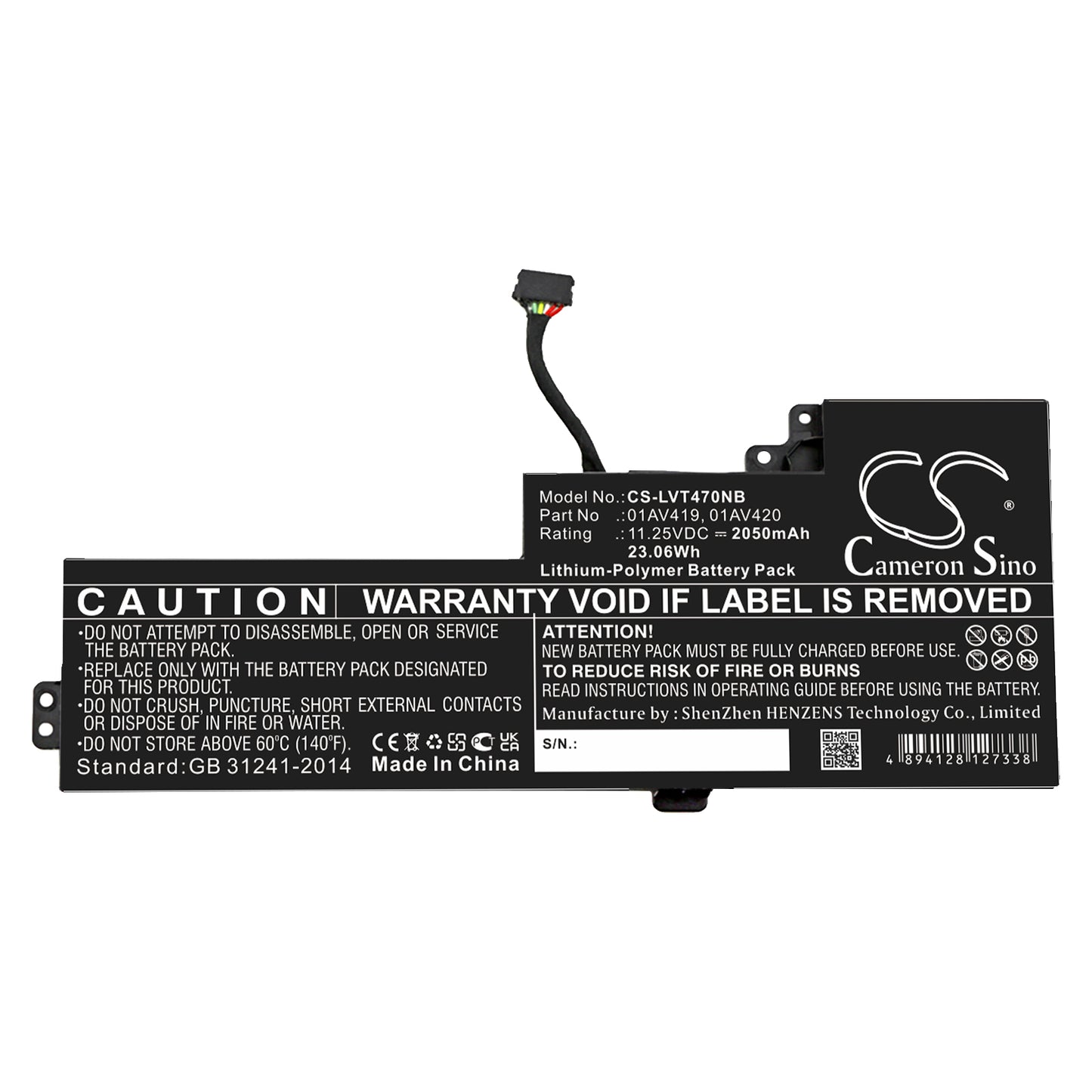 Replacement Battery for Lenovo ThinkPad T470 – Notebook, Laptop – 2050mAh / 11.25V - image 3