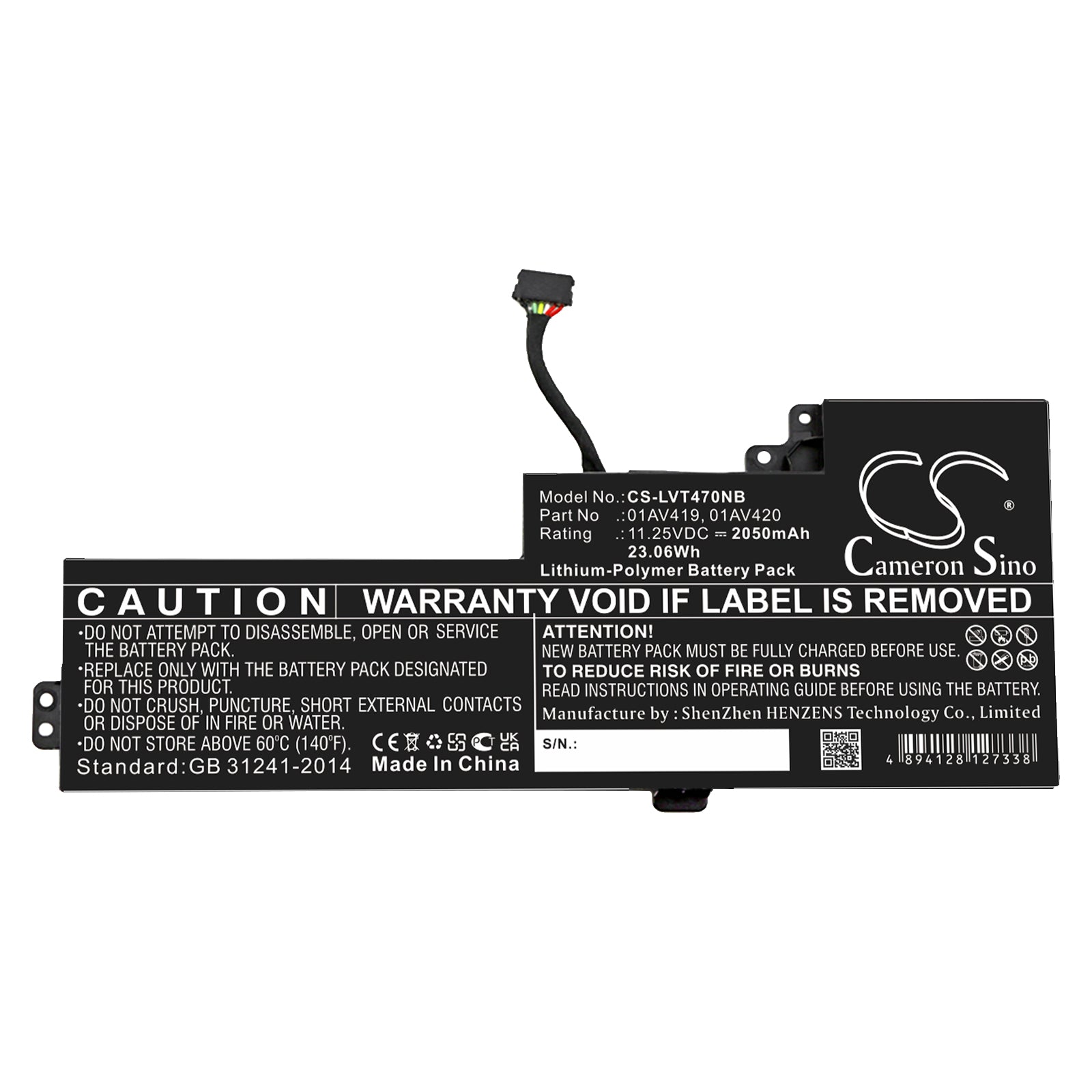 Replacement Battery for Lenovo ThinkPad T470 – Notebook, Laptop – 2050mAh / 11.25V - image 3