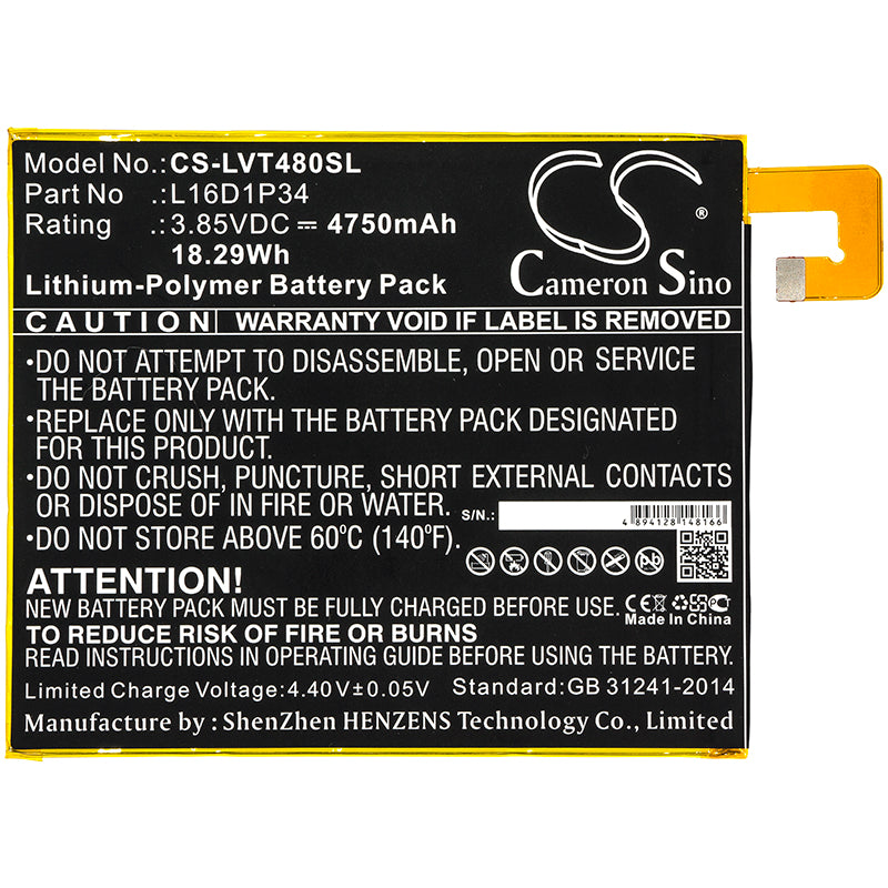 Replacement Battery for Lenovo Tab4 8 – Tablet – 4750mAh / 3.85V - image 3