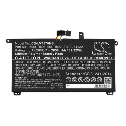 Replacement Battery for Lenovo ThinkPad T570 – Notebook, Laptop – 2050mAh / 15.28V - image 3