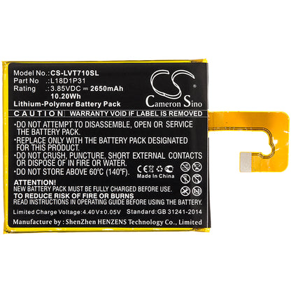 Replacement Battery for Lenovo TAB E7 – Tablet – 2650mAh / 3.85V - image 3