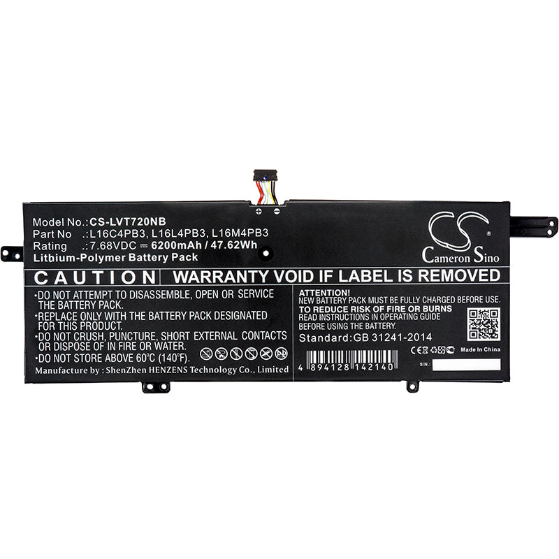 Replacement Battery for Lenovo IdeaPad 720s – Notebook, Laptop – 6200mAh / 7.68V - image 3