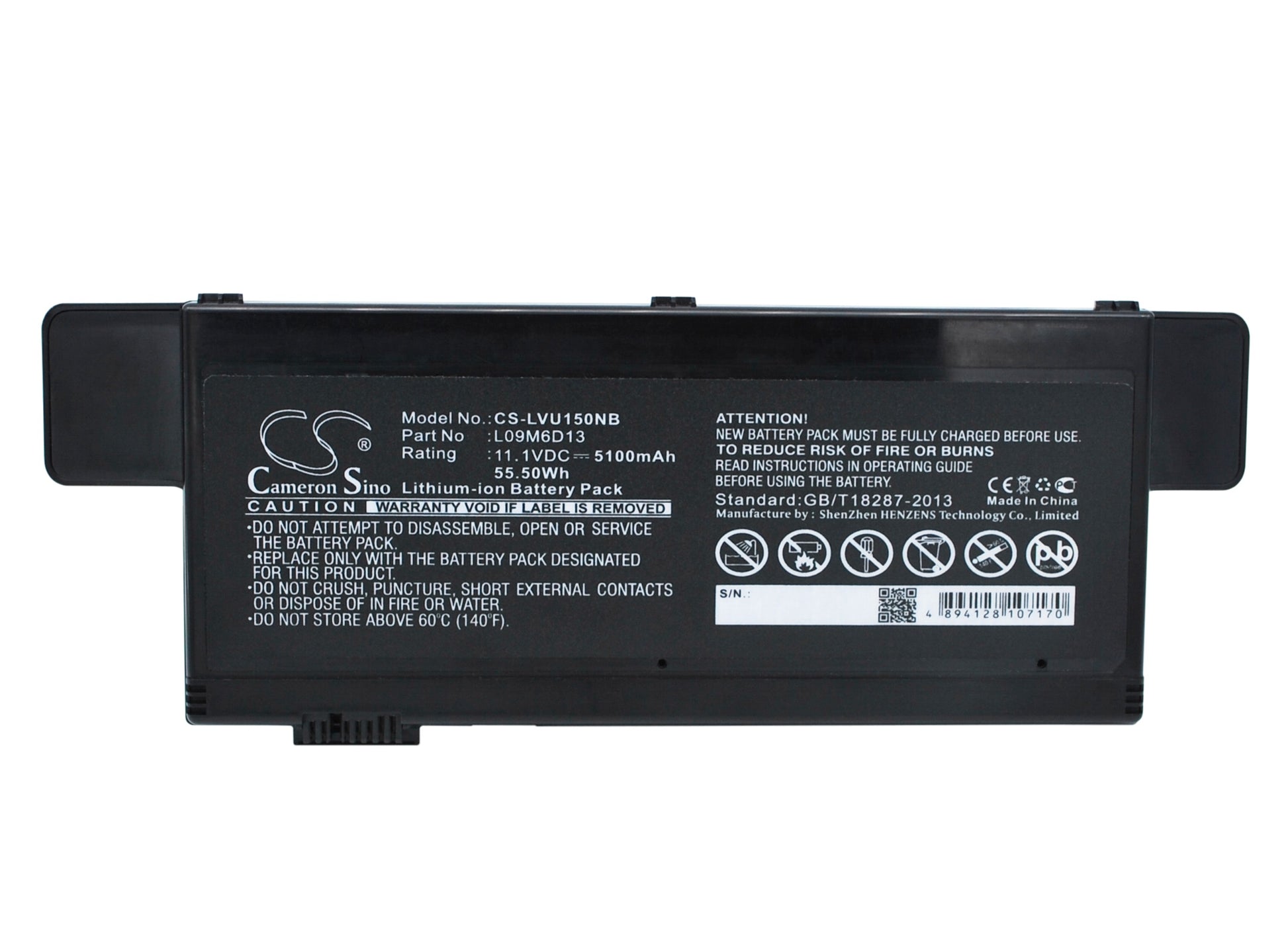 Replacement Battery for Lenovo IdeaPad U150 – Notebook, Laptop – 5100mAh / 11.1V - image 1
