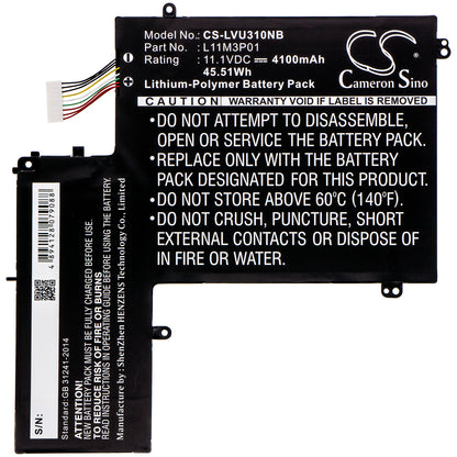 Replacement Battery for Lenovo IdeaPad U310 – Notebook, Laptop – 4100mAh / 11.1V - image 3