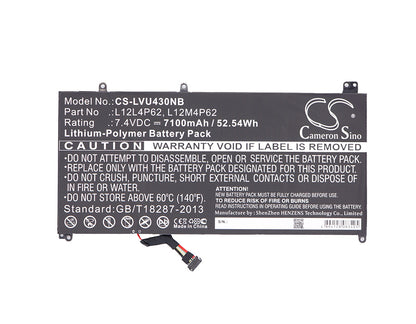 Replacement Battery for Lenovo IdeaPad U430 – Notebook, Laptop – 7100mAh / 7.4V - image 3
