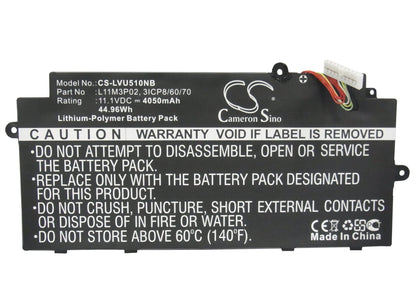 Replacement Battery for Lenovo  IdeaPad U31 Touch – Notebook, Laptop – 4050mAh / 44.96Wh / 11.1V