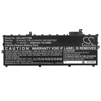 Replacement Battery for Lenovo ThinkPad X1 Carbon 2017 – Notebook, Laptop – 4800mAh / 11.58V - image 3