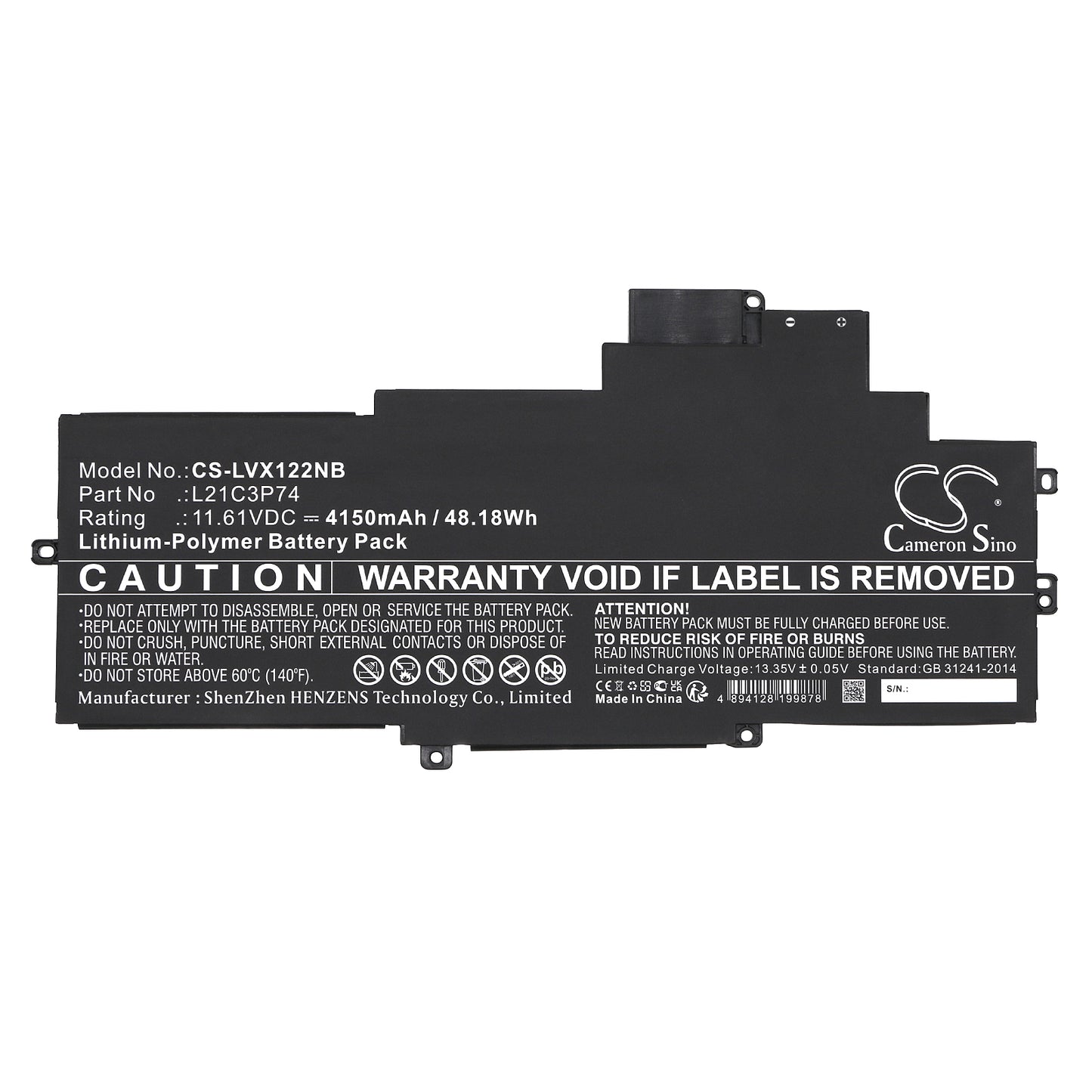 Replacement Battery for Lenovo ThinkPad X1 Nano Gen 2 21E8001KEE – Notebook, Laptop – 4150mAh / 11.61V - image 3