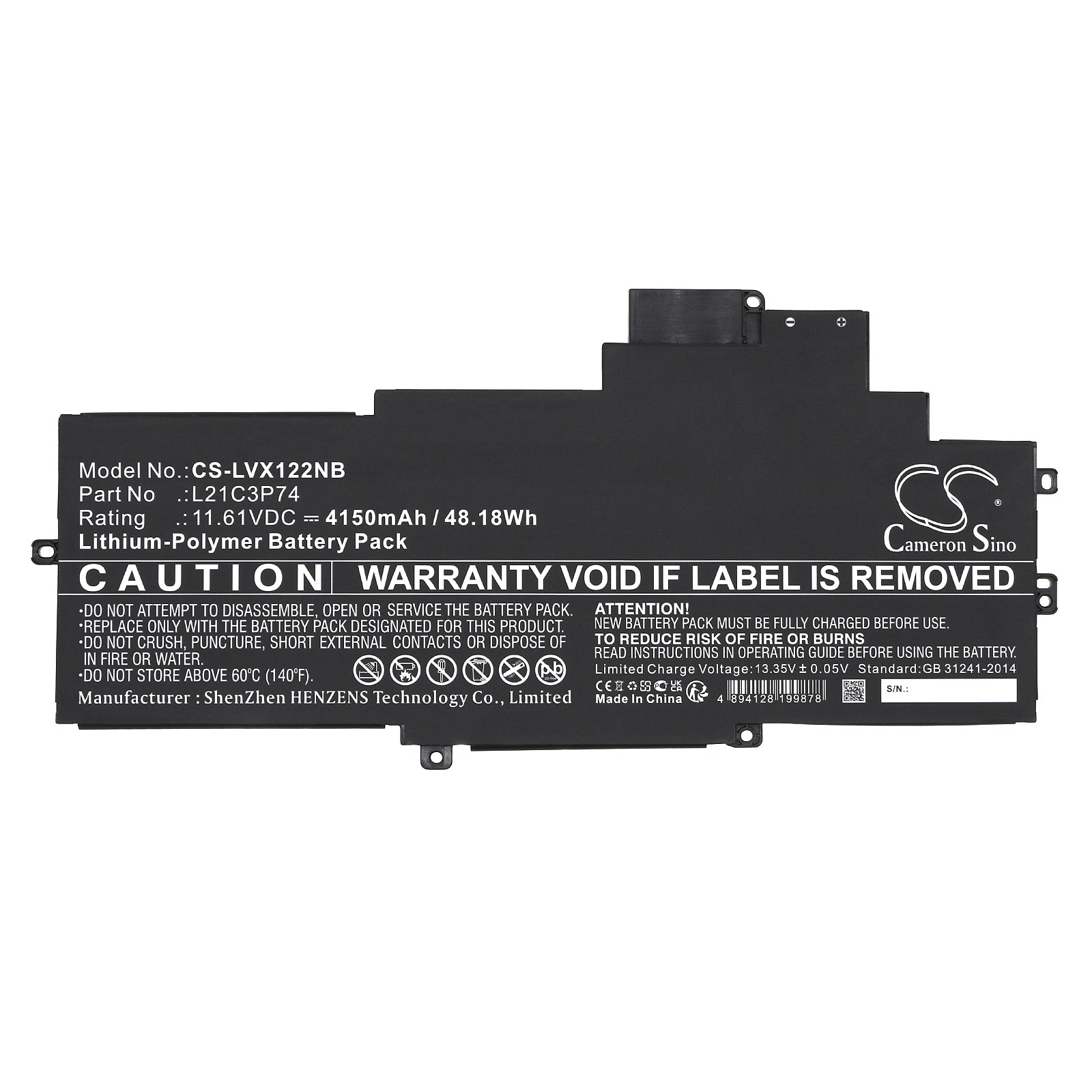 Replacement Battery for Lenovo ThinkPad X1 Nano Gen 2 21E8001KEE – Notebook, Laptop – 4150mAh / 11.61V - image 3