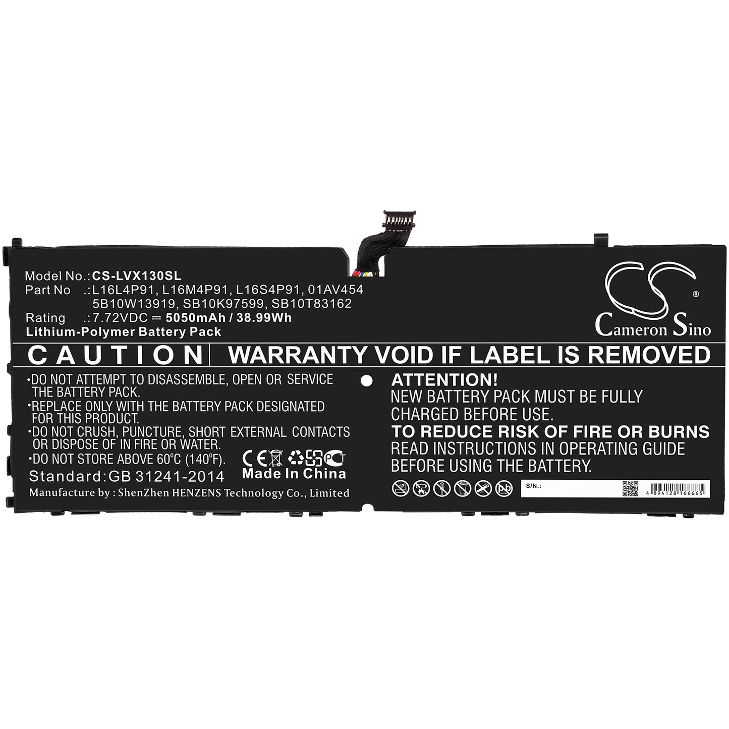 Replacement Battery for Lenovo ThinkPad X1 3rd – Tablet – 5050mAh / 7.72V - image 3