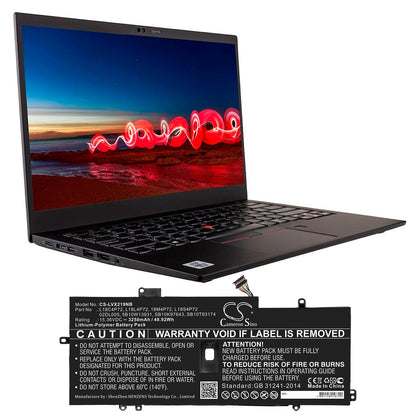 Replacement Battery for Lenovo  ThinkPad X1 Carbon 2019 – Notebook, Laptop – 3250mAh / 49.92Wh / 15.36V
