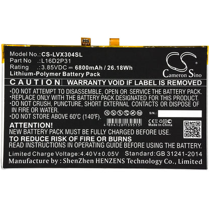 Replacement Battery for Lenovo Tab 4 10 – Tablet – 6800mAh / 3.85V - image 3