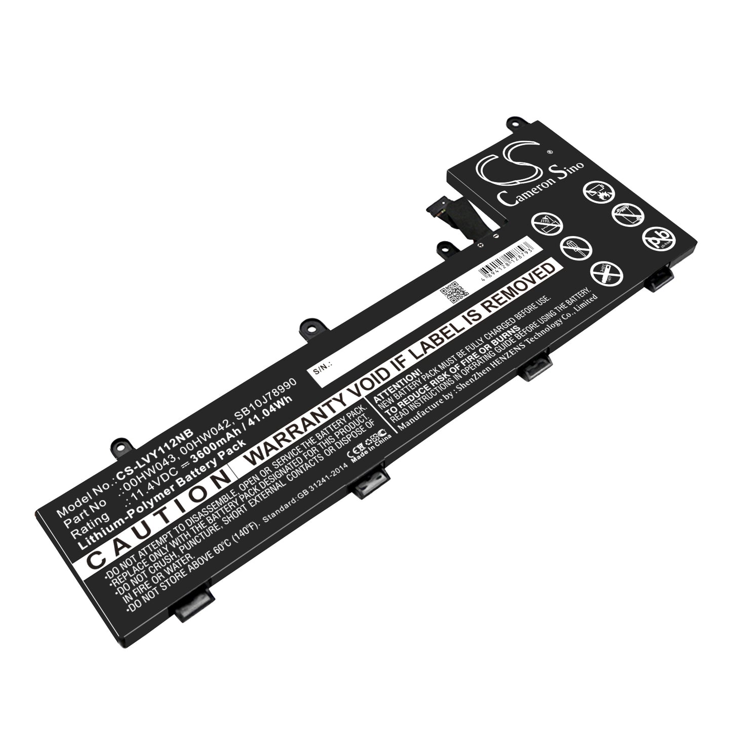 Replacement Battery for Lenovo ThinkPad Yoga 11e Chromebook – Notebook, Laptop – 3600mAh / 11.4V - image 1