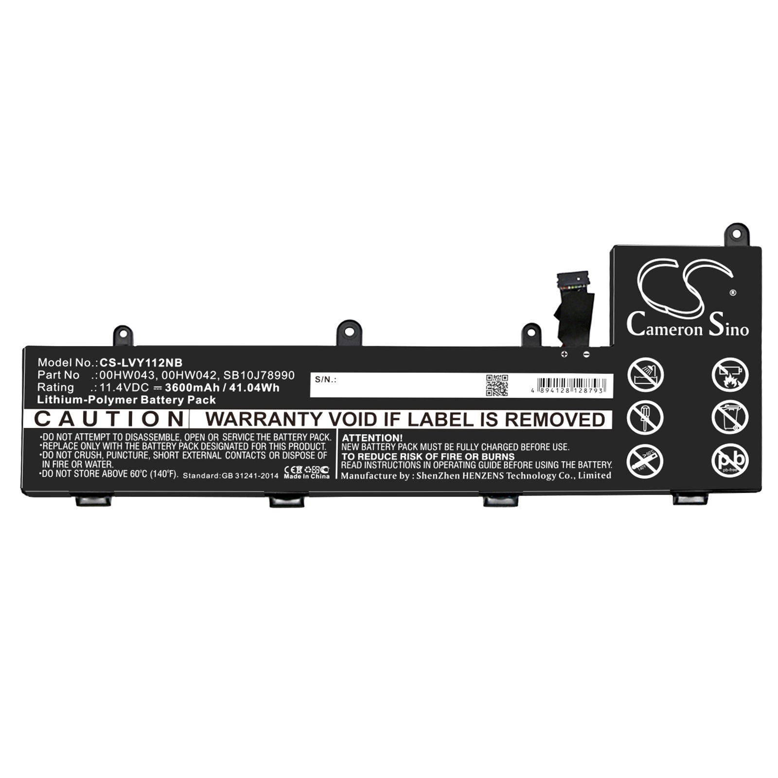 Replacement Battery for Lenovo ThinkPad Yoga 11e Chromebook – Notebook, Laptop – 3600mAh / 11.4V - image 3