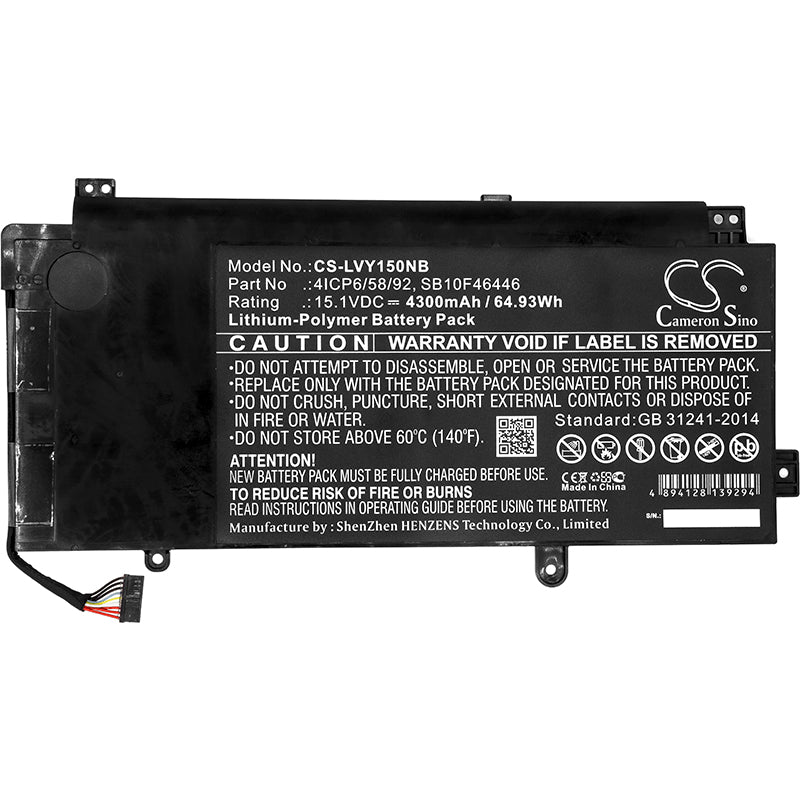 Replacement Battery for Lenovo ThinkPad Yoga 15 – Notebook, Laptop – 4300mAh / 15.1V - image 3