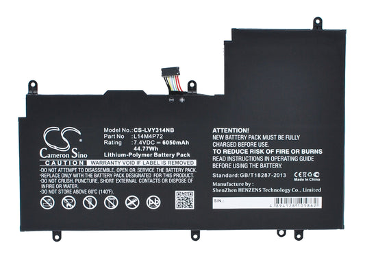 Replacement Battery for Lenovo Yoga 3 14 – Notebook, Laptop – 6050mAh / 7.4V