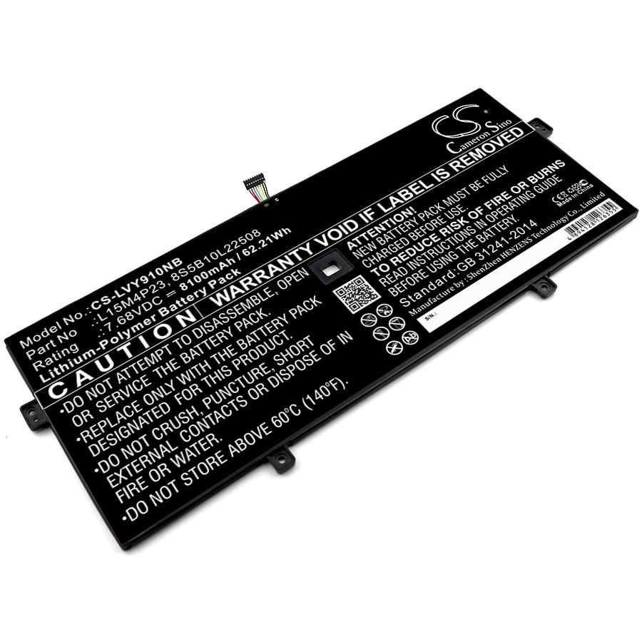 Replacement Battery for Lenovo YOGA 910 – Notebook, Laptop – 8100mAh / 7.68V - image 1