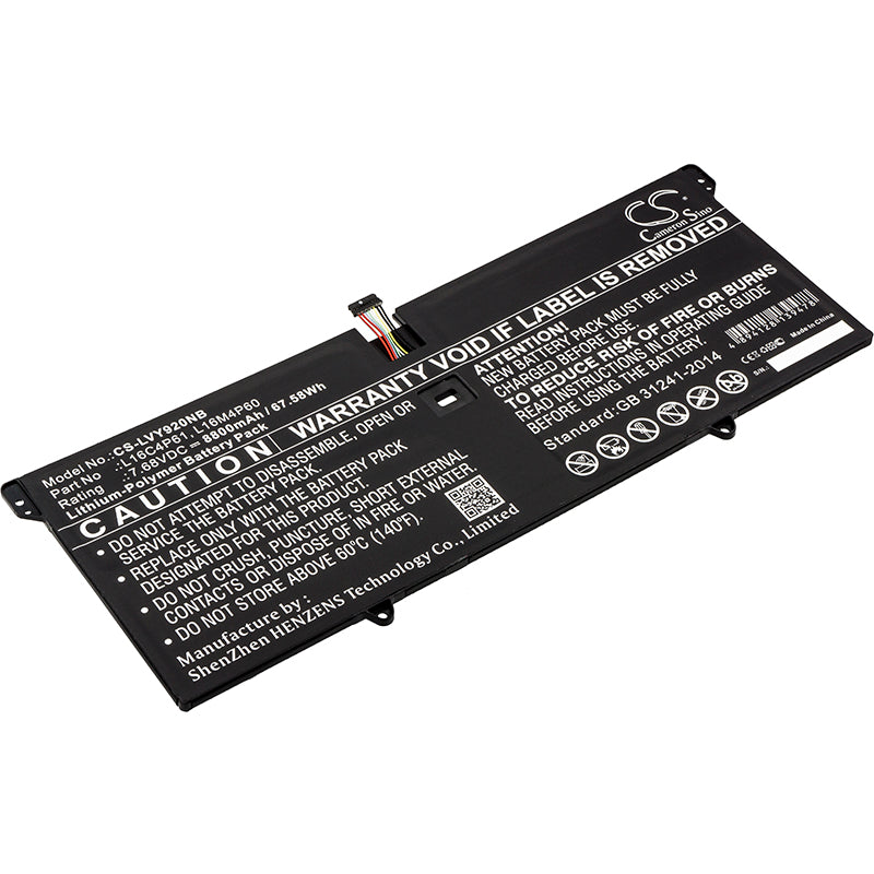 Replacement Battery for Lenovo Yoga 920 – Notebook, Laptop – 8800mAh / 7.68V - image 1