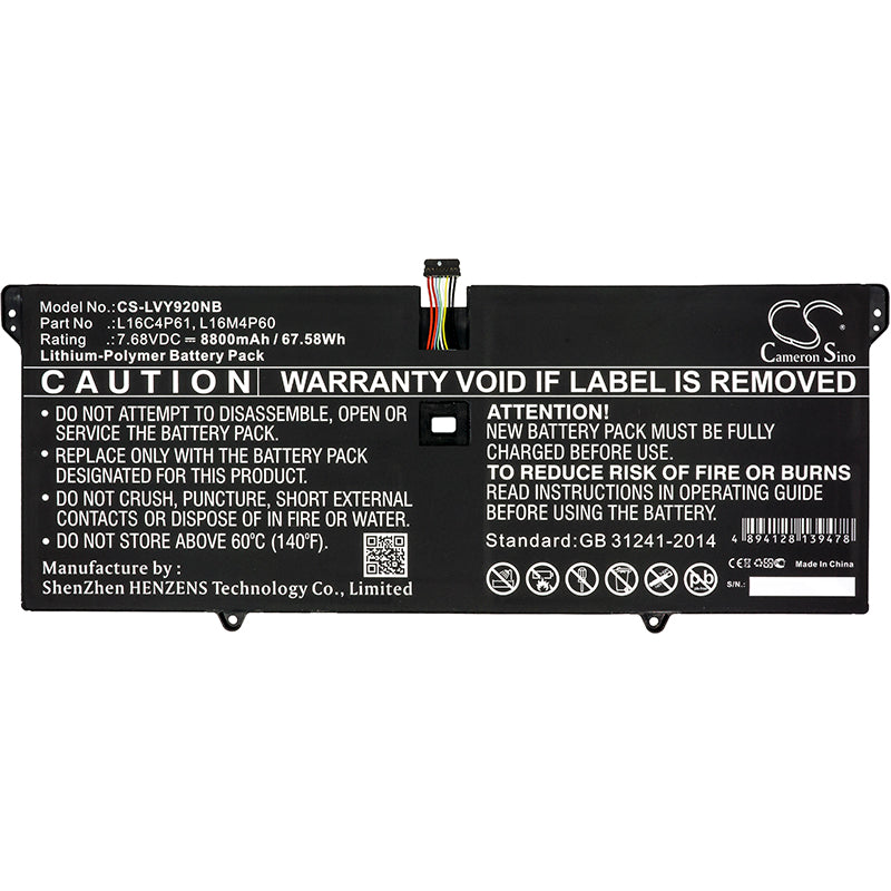 Replacement Battery for Lenovo Yoga 920 – Notebook, Laptop – 8800mAh / 7.68V - image 3