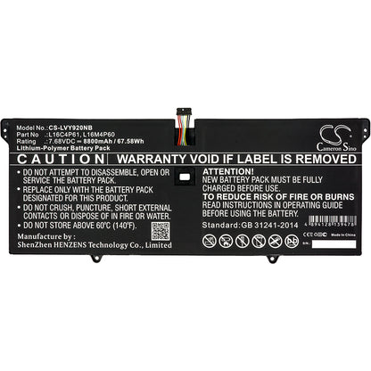 Replacement Battery for Lenovo Yoga 920 – Notebook, Laptop – 8800mAh / 7.68V - image 3